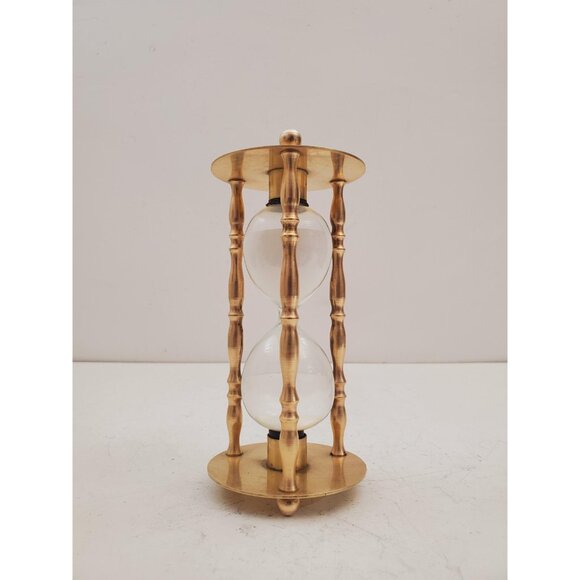 Vintage Gold Toned Brass Hourglass/ Penco Decorative Brass 12.5 Minute Timer, - Picture 8 of 10